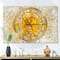 Designart 'Glam Yellow Explosion Blocks Modern Multipanel Wall Clock